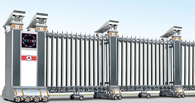 不銹鋼電動伸縮門王者四號 不銹鋼電動伸縮門王者四號