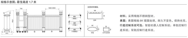 不銹鋼電動伸縮門王者四號 不銹鋼電動伸縮門王者四號